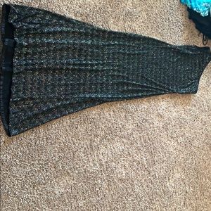 glitter one shoulder gown size 5